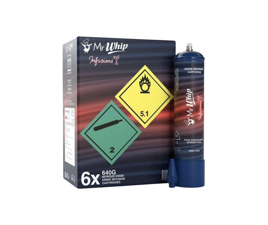 6 x Mr Whip Infusions 640g Cylinders N2O Cream Chargers (Case)
